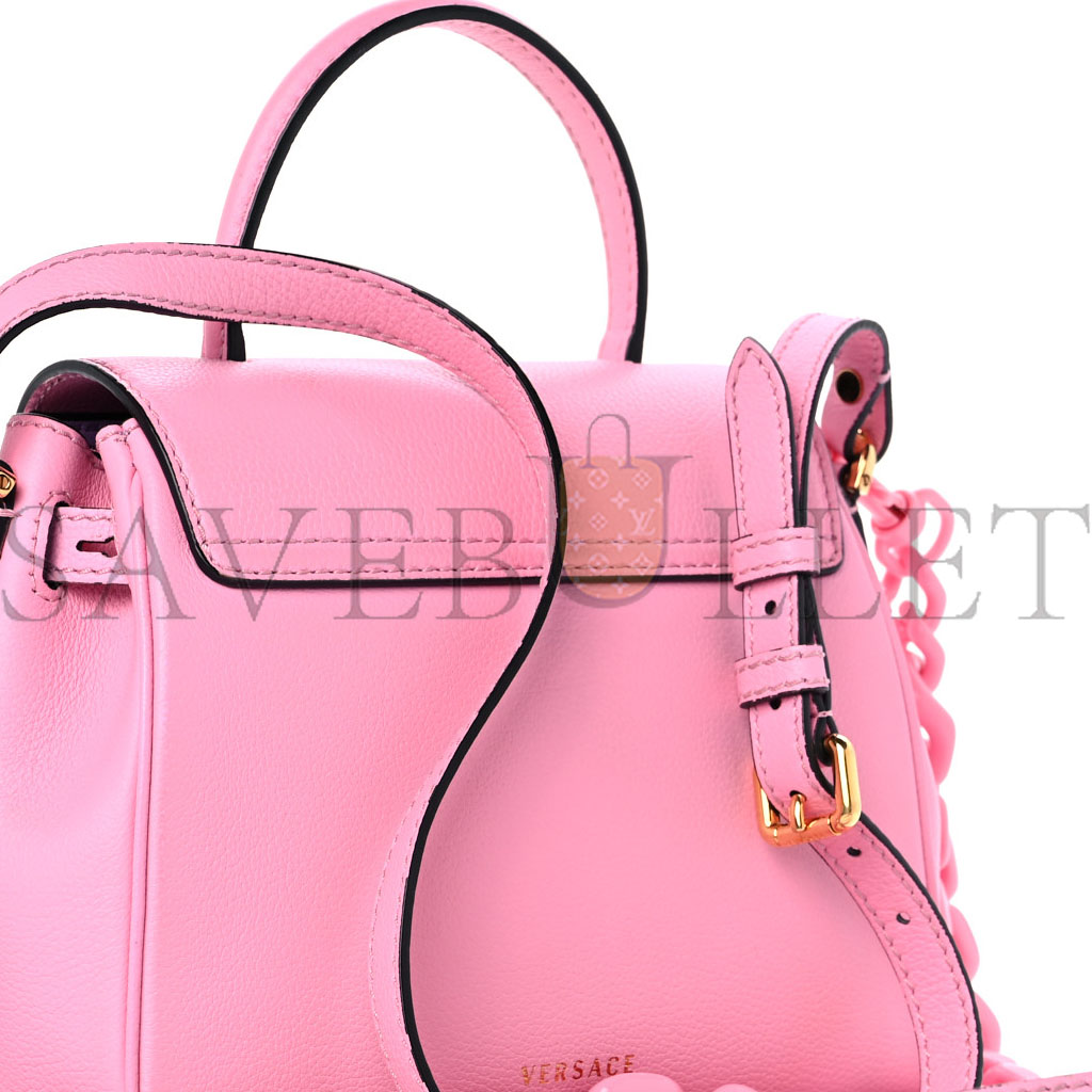 VERSACE GRAINED CALFSKIN SMALL LA MEDUSA TOP HANDLE BAG PINK (20*18*10cm) VERSACE GRAINED CALFSKIN SMALL LA MEDUSA TOP HANDLE BAG PINK (20*18*10cm)