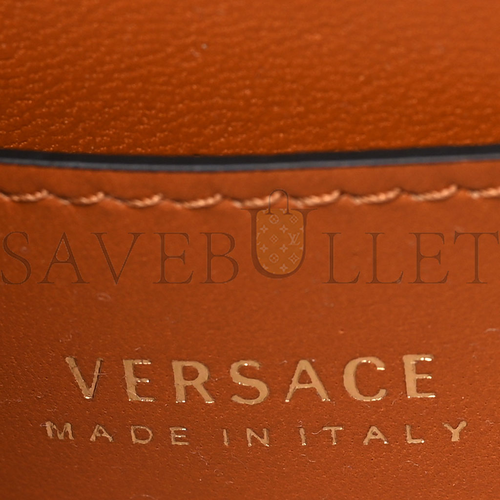 VERSACE VITELLO BAROCCO VIRTUS V SMALL TOP HANDLE SHOULDER BAG BROWN (20*16*5cm) VERSACE VITELLO BAROCCO VIRTUS V SMALL TOP HANDLE SHOULDER BAG BROWN (20*16*5cm)