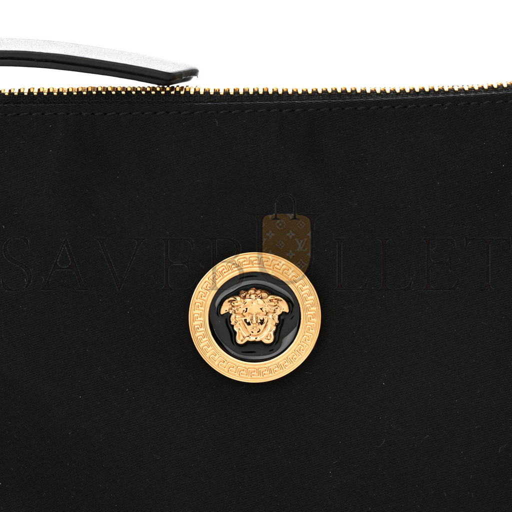 VERSACE NYLON TRIBUTE ICON FLAT POUCH BLACK (24*14*3cm) VERSACE NYLON TRIBUTE ICON FLAT POUCH BLACK (24*14*3cm)