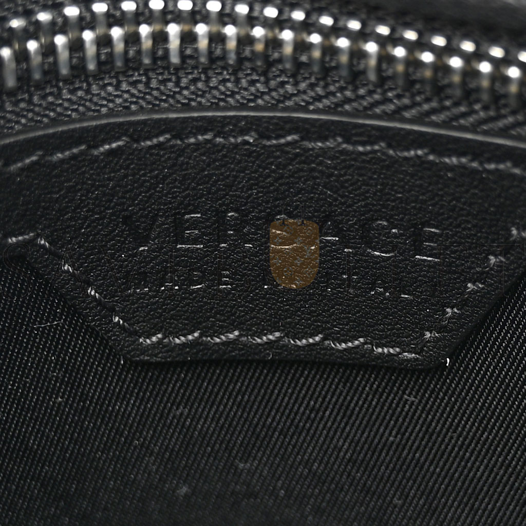 VERSACE CALFSKIN SMALL BIKER CHAIN SATCHEL BLACK (29*29*10cm) VERSACE CALFSKIN SMALL BIKER CHAIN SATCHEL BLACK (29*29*10cm)