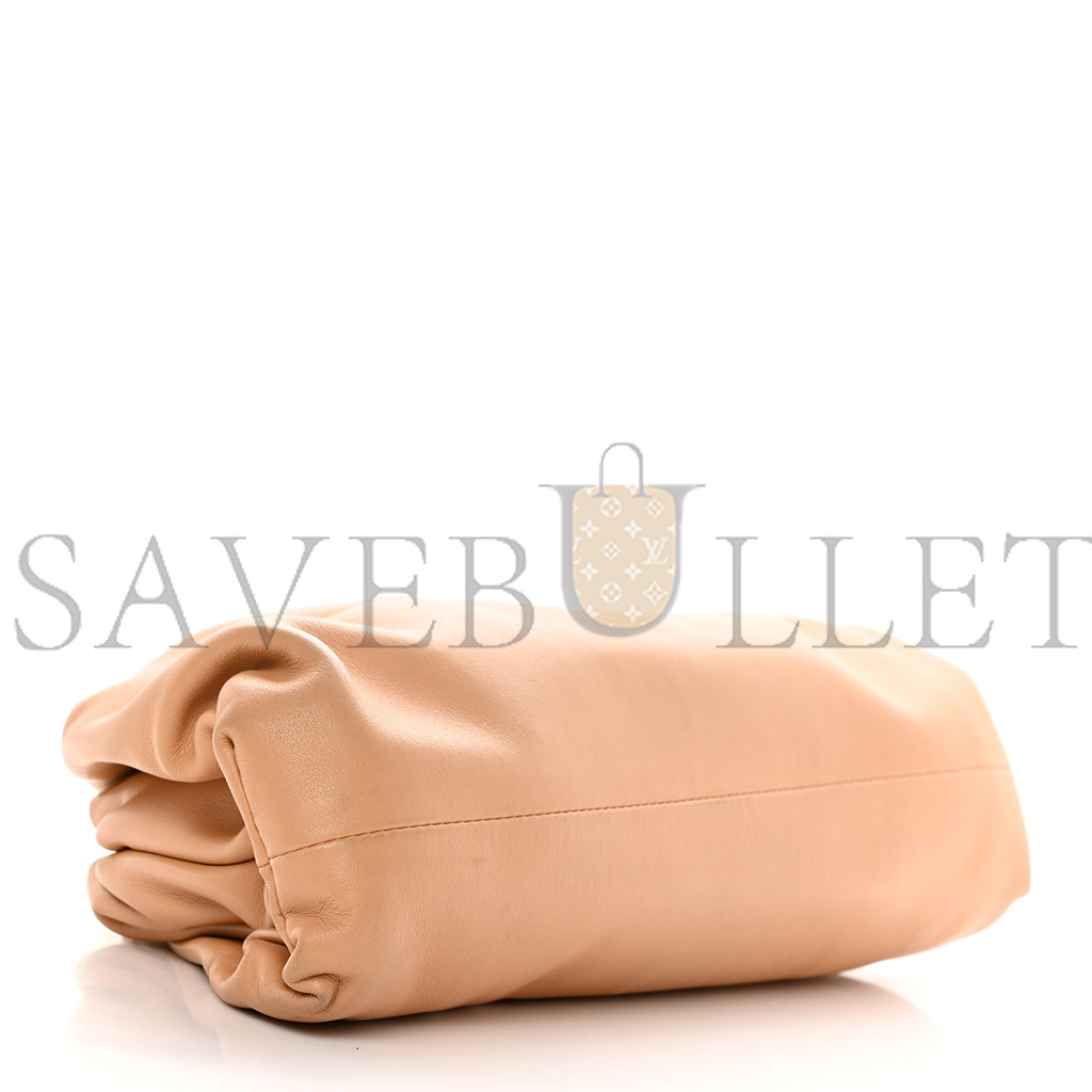 BOTTEGA VENETA CALFSKIN TEEN POUCH ALMOND (29*18*8cm)