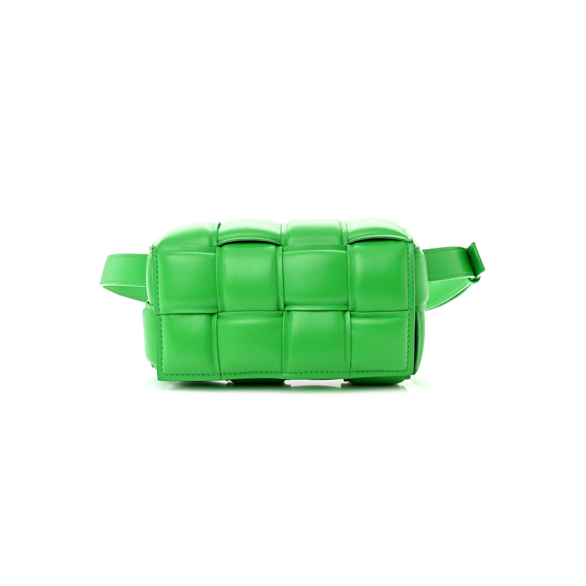 BOTTEGA VENETA NAPPA MAXI INTRECCIO PADDED THE BELT CASSETTE BAG PARAKEET  (18*9*6cm)