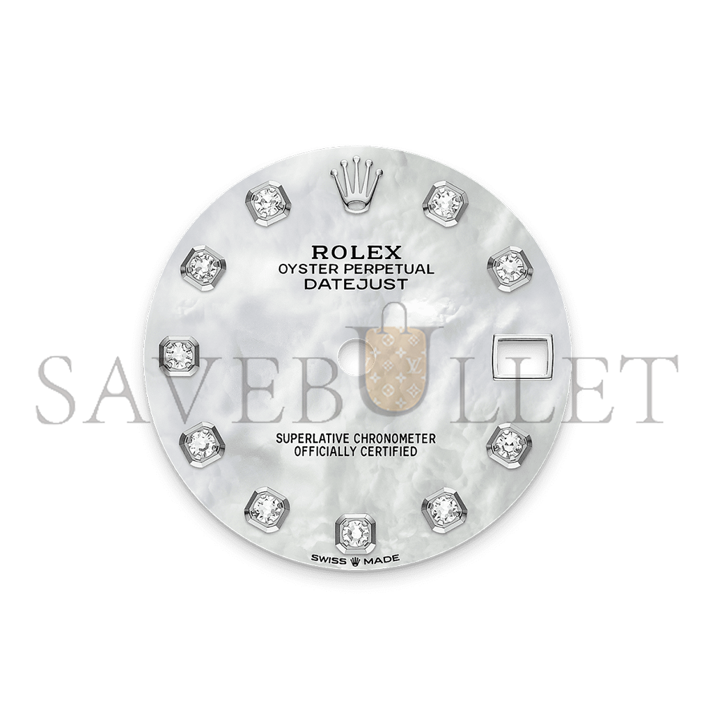 ROLEX DATEJUST 31 OYSTER, 31 MM, OYSTERSTEEL, WHITE GOLD AND DIAMONDS WATCH 278384RBR