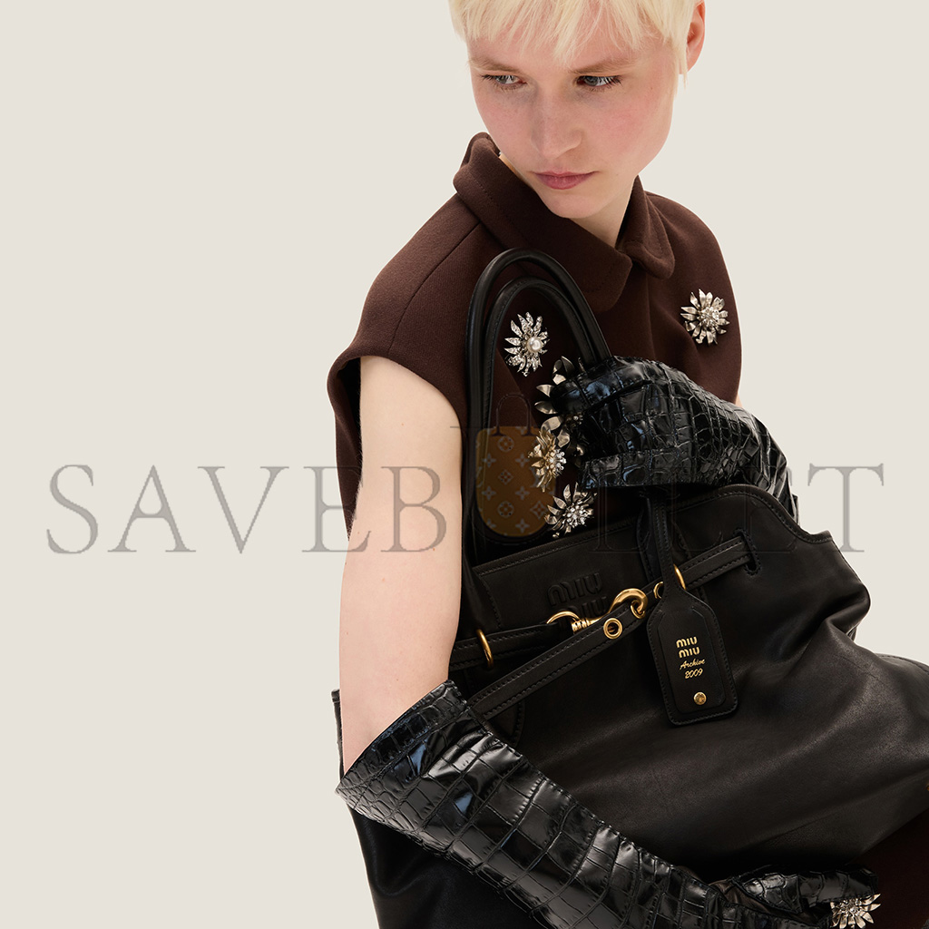 MIU MIU AVENTURE NAPPA LEATHER BAG 5BG291 (39*24*13cm) MIU MIU AVENTURE NAPPA LEATHER BAG 5BG291 (39*24*13cm)