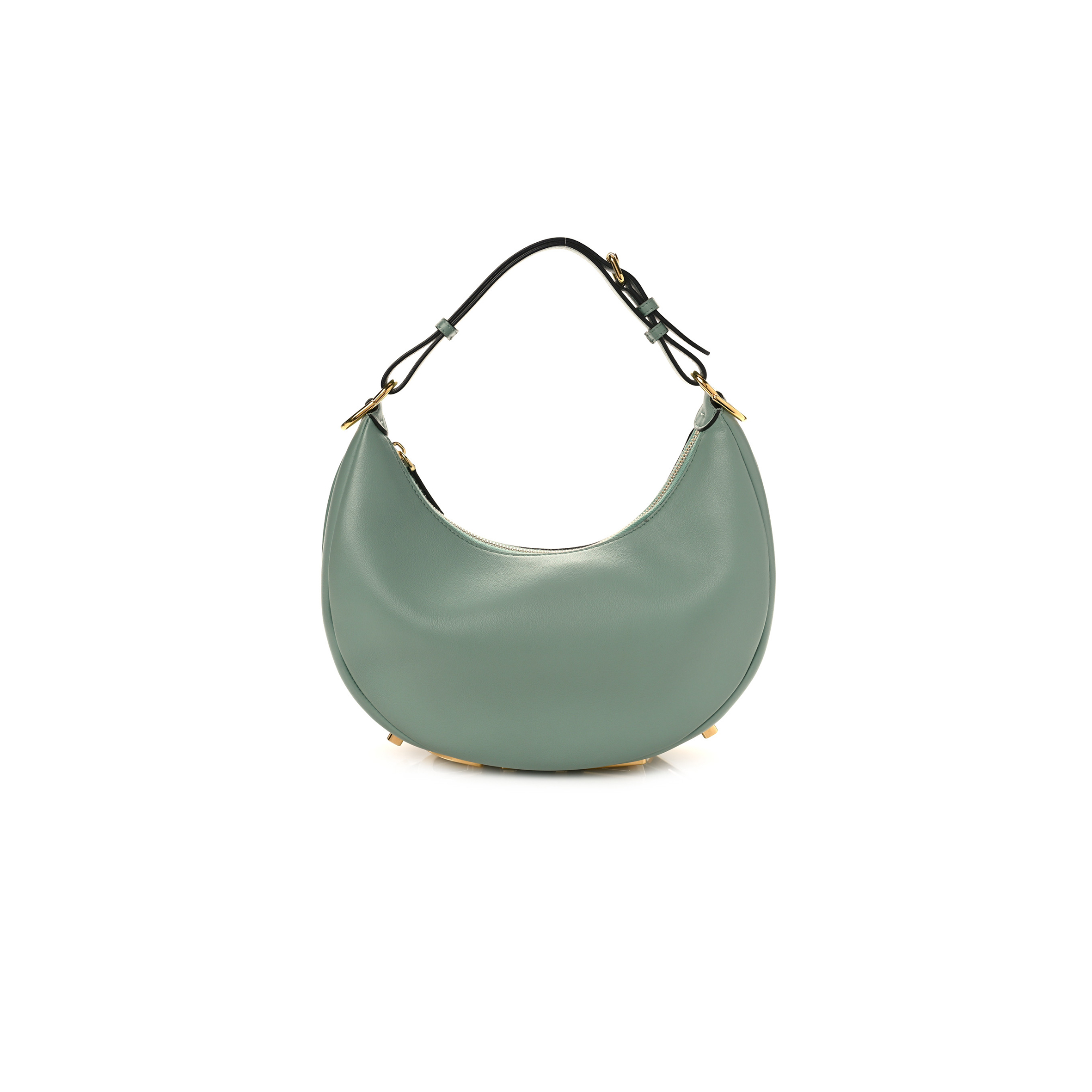 FENDI VITELLO GRACE MATTE SMALL FENDIGRAPHY HOBO BAG MENTA (28*18*10cm)