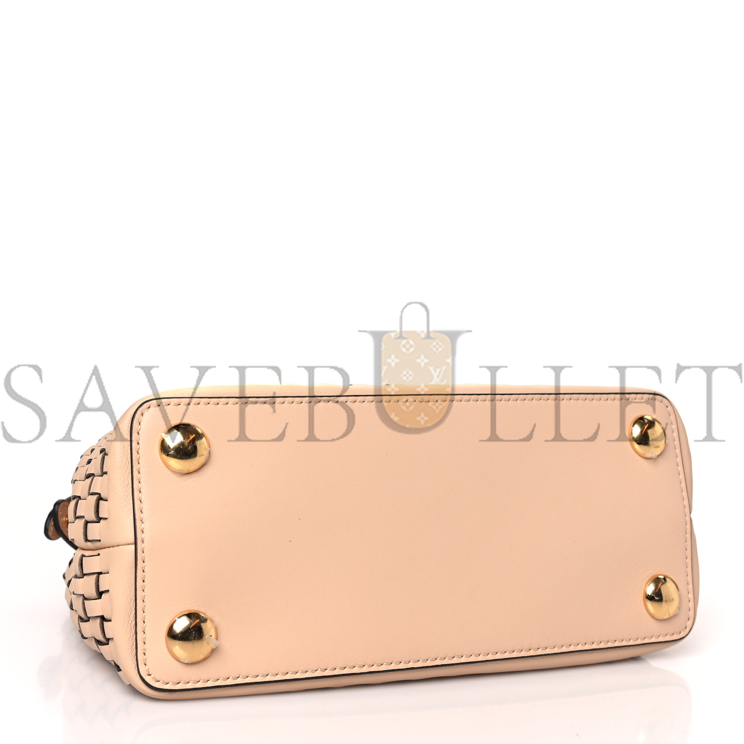 FENDI VITELLO GRACE INTRECCIO MINI PEEKABOO ICONIC SATCHEL LIGHT ROSE (23*18*10cm)