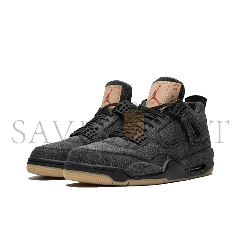 NIKE JORDAN 4 RETRO LEVI'S BLACK LEVI'S TAG AO2571-001