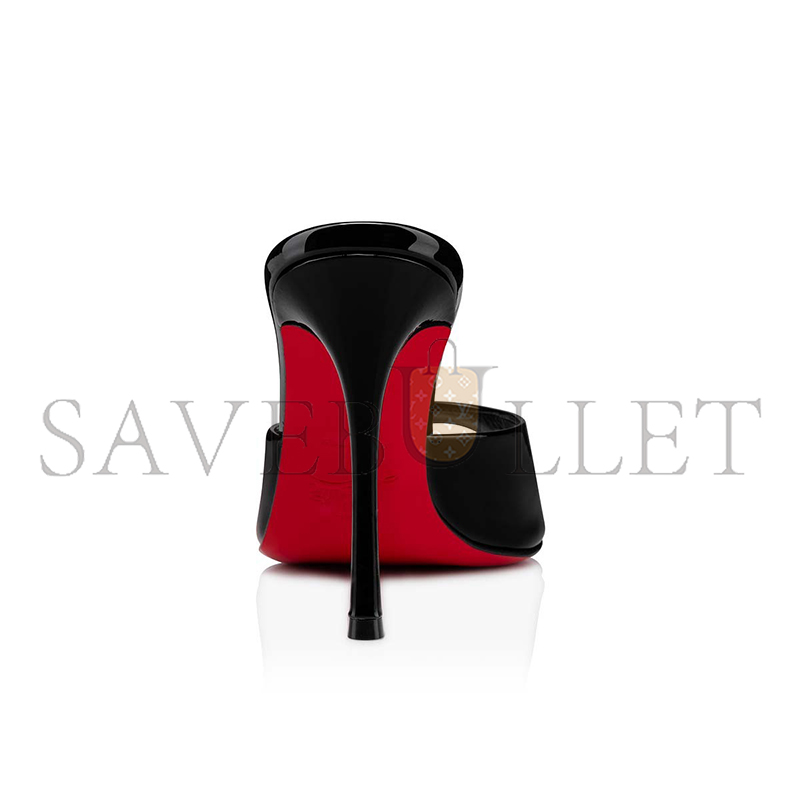 CHRISTIAN LOUBOUTIN ME DOLLY 100 MM MULES-PATENT CALF LEATHER-BLACK-WOMEN 1221318B439