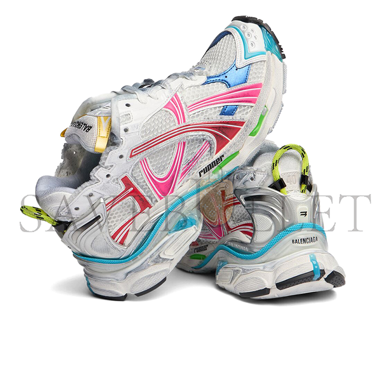 BALENCIAGA RUNNER RUBBER & MESH SNEAKERS 772774W3RBW9645