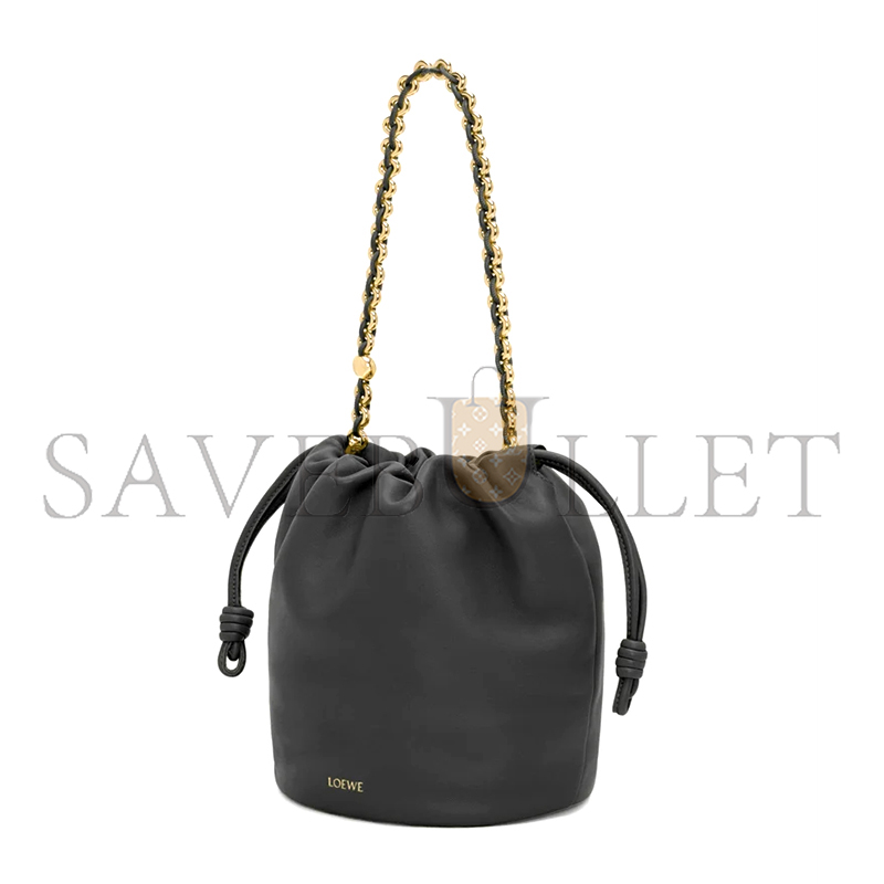 LOEWE FLAMENCO PURSE BUCKET IN MELLOW NAPPA LAMBSKIN A411FPBX02-1100 (32*24*17cm)