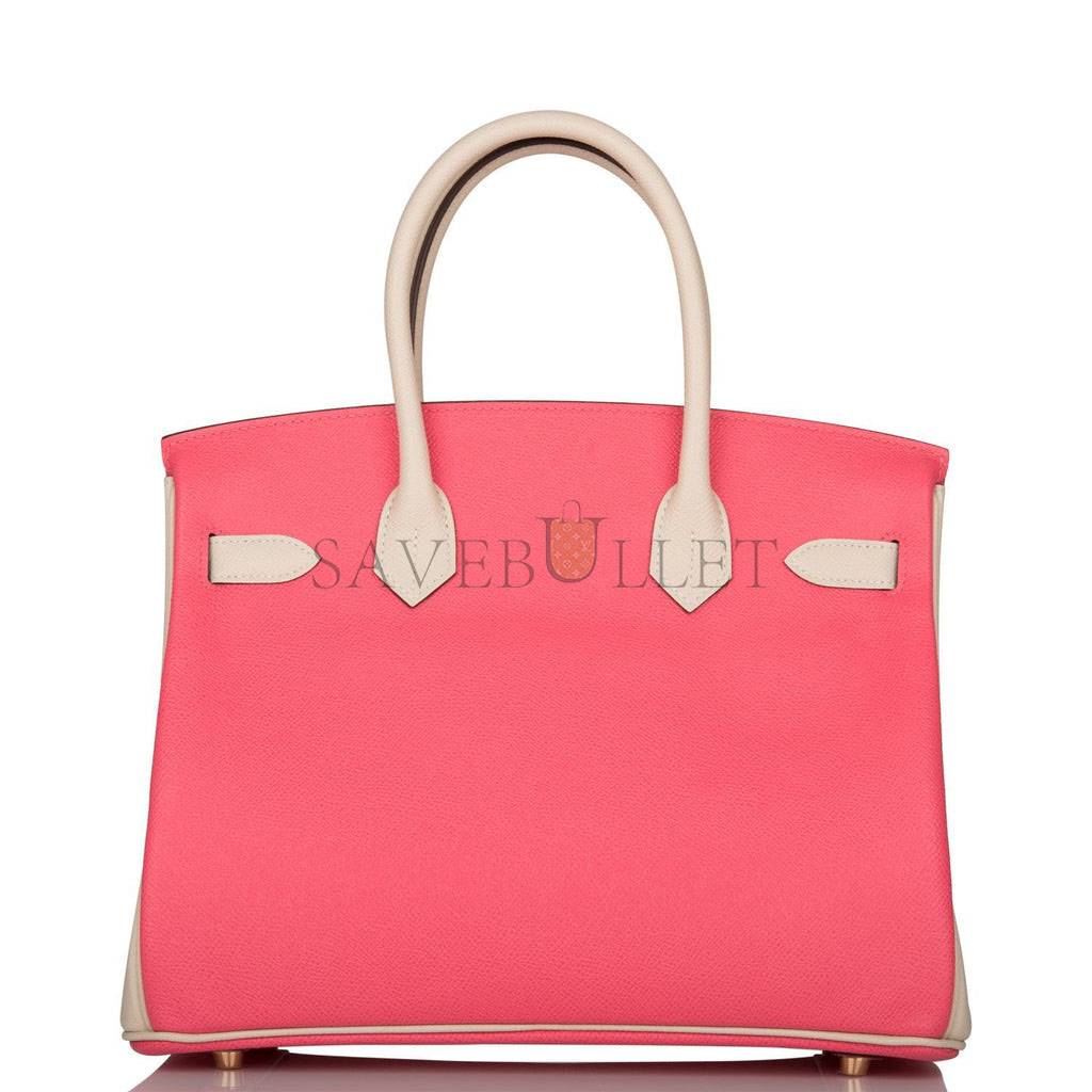 HERMES SPECIAL ORDER (HSS) BIRKIN 30 CRAIE AND ROSE AZALEE EPSOM BRUSHED GOLD HARDWARE ( 30cm*22*16cm) HERMES SPECIAL ORDER (HSS) BIRKIN 30 CRAIE AND ROSE AZALEE EPSOM BRUSHED GOLD HARDWARE ( 30cm*22*16cm)