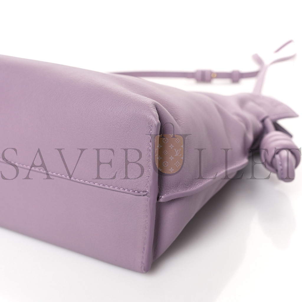 LOEWE NAPPA FLAMENCO KNOT CLUTCH PALE AUBERGINE GLAZE (22*18*7cm)