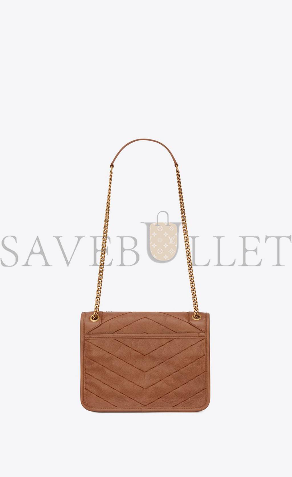 YSL NIKI BABY CHAIN BAG IN CRINKLED VINTAGE VEGETABLE-TANNED LEATHER 6331601YG072522 (21*16*7.5cm) YSL NIKI BABY CHAIN BAG IN CRINKLED VINTAGE VEGETABLE-TANNED LEATHER 6331601YG072522 (21*16*7.5cm)