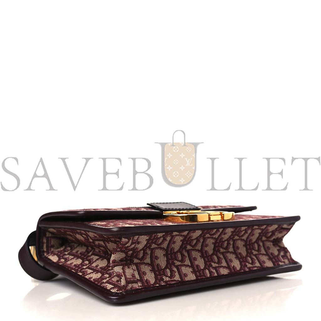 DIOR OBLIQUE 30 MONTAIGNE FLAP BAG BURGUNDY (24*17*6.4cm)