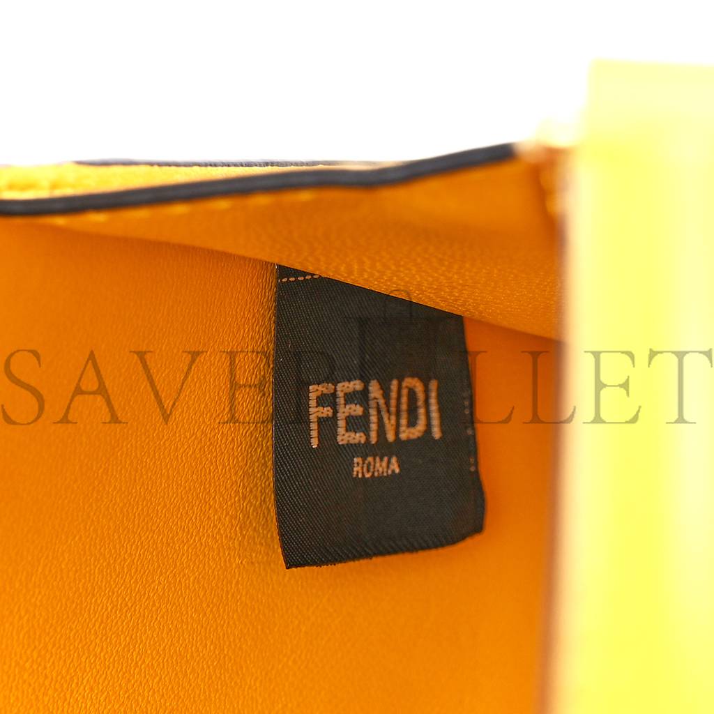 FENDI SHINY NAPPA PETITE PEEKABOO I SEE U SATCHEL MIMOSA (20*15*9cm)